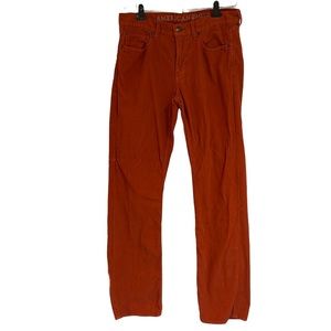 American Eagle Outfitters original straight corduroy pants orange size 32-34